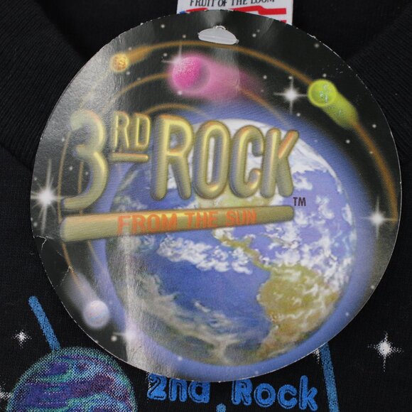 NWT Vintage 1996 The 3rd Rock shirt Mens M From The Sun Black Solar System TV - Picture 3 of 11